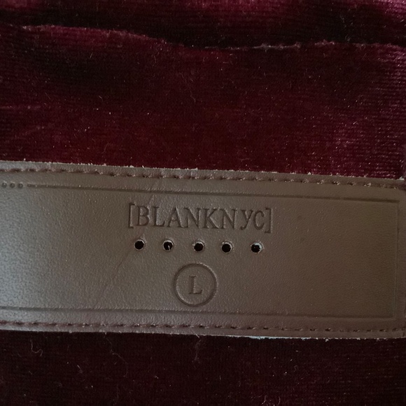 BLANK NYC Velvet Crop Bomber Jacket Burgundy SZ L - Picture 14 of 16